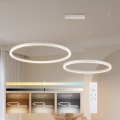 Brilagi - диммируемая светодиодная люстра на тросе PORTOFINO LED/98W/230V 3000-6000K белая + с пультом дистанционного управления