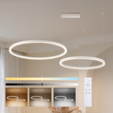 Brilagi - диммируемая светодиодная люстра на тросе PORTOFINO LED/98W/230V 3000-6000K белая + с пультом дистанционного управления