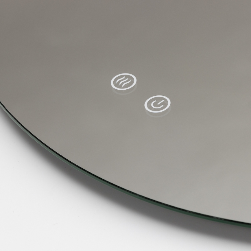 Brilagi - LED-зеркало для ванной с подогревом DEMI ECO, 12 Вт/230 В, диаметр 60 см, IP44, CRI 90, диммируемое + CCT