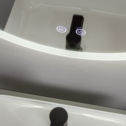 Brilagi - LED-зеркало с подогревом для ванной комнаты CLARA PRO, 19 Вт/230 В, Ø 60 см, IP44, CRI 90, диммируемое + CCT