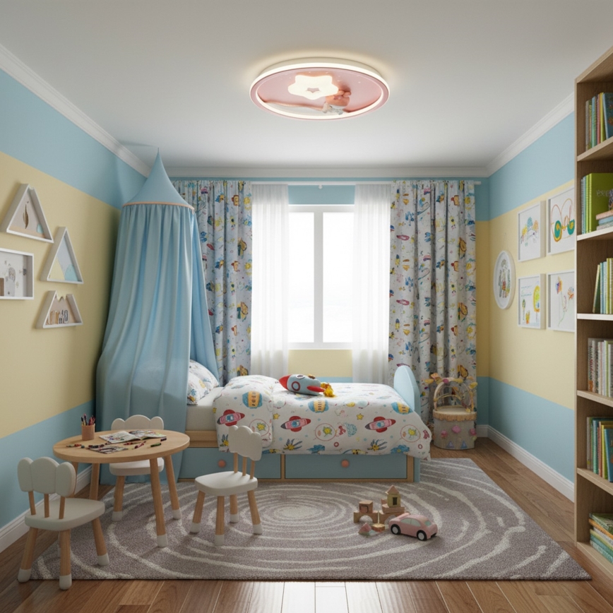 Brilagi - Диммируемый детский потолочный светильник BUNNY LED/83W/230V 3000-6000K Ø 49 см + дистанционное управление