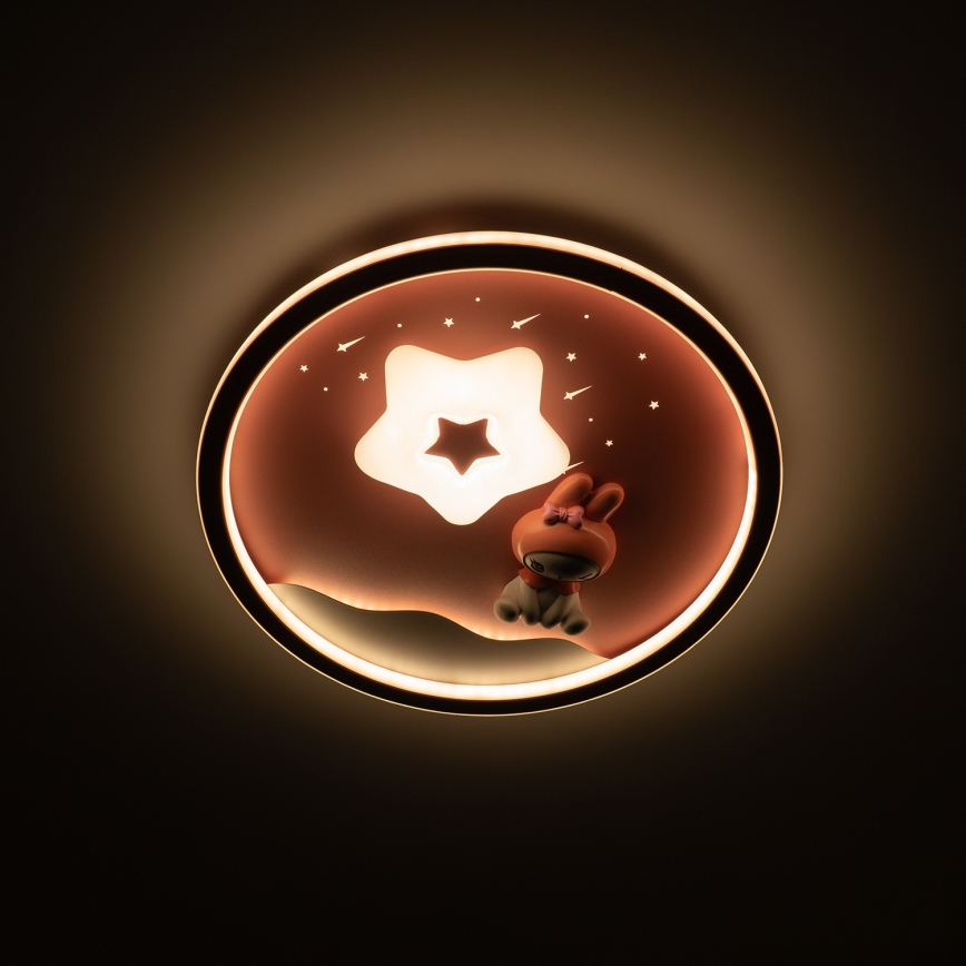 Brilagi - Диммируемый детский потолочный светильник BUNNY LED/83W/230V 3000-6000K Ø 49 см + дистанционное управление