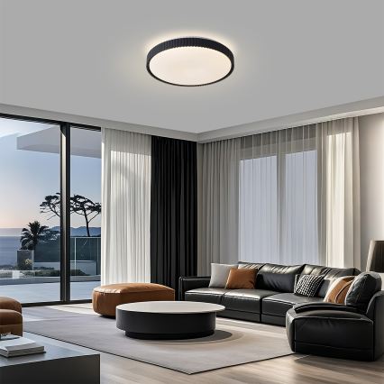 Brilagi - Диммируемый потолочный светильник LED CORVO LED/72W/230V 3000-6000K, черный, диаметр 50 см + пульт дистанционного управления