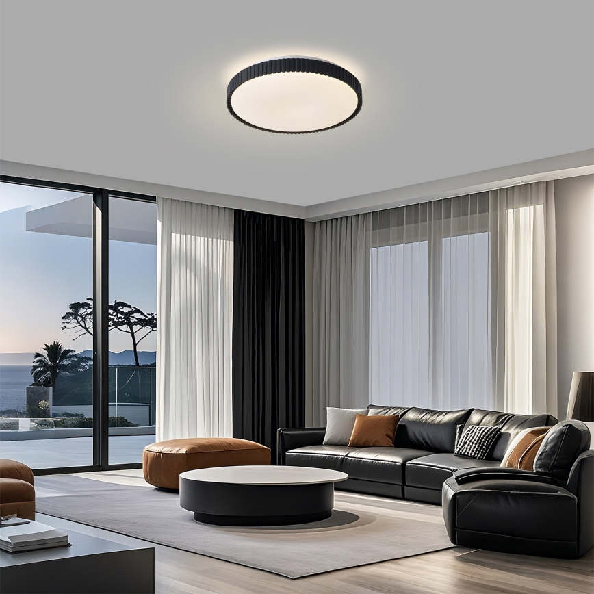 Brilagi - Диммируемый потолочный светильник LED CORVO LED/72W/230V 3000-6000K, черный, диаметр 50 см + пульт дистанционного управления