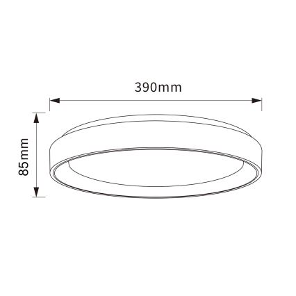 Brilagi - диммируемый потолочный светильник FLOCO LED/48W/230V 3000-6500K, Ø 40 см, декор под дерево/черный + пульт дистанционного управления
