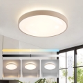 Brilagi - Диммируемый LED потолочный светильник GLASS POOL DOUBLE LED/48W/230V 3000-6000K 40 cm бежевый + пульт дистанционного управления
