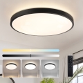 Brilagi - Диммируемый LED потолочный светильник GLASS POOL DOUBLE LED/80W/230V 3000-6000K 60 cm чёрный + дистанционное управление