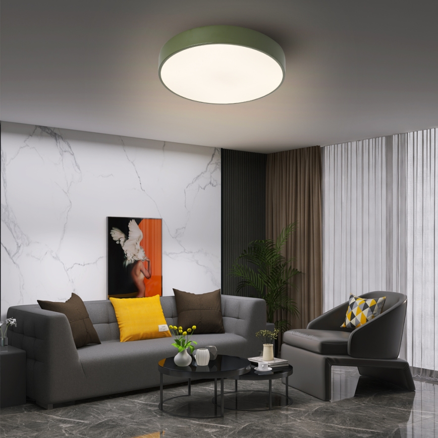 Brilagi - диммируемый LED потолочный светильник POOL LED/36W/230V 3000-6000K диаметр 30 см зелёный + пульт дистанционного управления