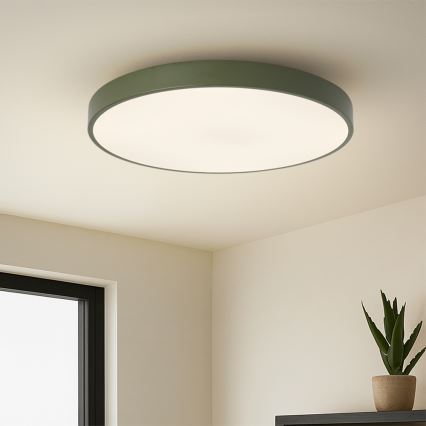 Brilagi - LED диммируемый потолочный светильник POOL LED/60W/230V 3000–6000K, диаметр 60 см, зелёный, в комплекте пульт дистанционного управления