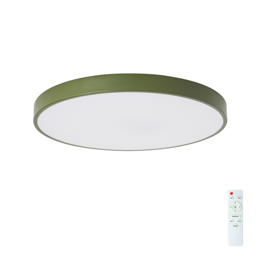 Brilagi - LED диммируемый потолочный светильник POOL LED/60W/230V 3000–6000K, диаметр 60 см, зелёный, в комплекте пульт дистанционного управления