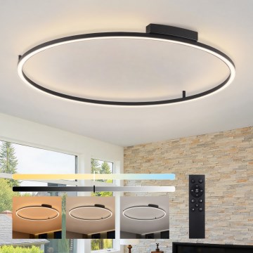 Brilagi - Диммируемый LED-потолочный светильник PORTOFINO LED/85 Вт/230 В 3000–6000 К, диаметр 120 см, черный + пульт дистанционного управления