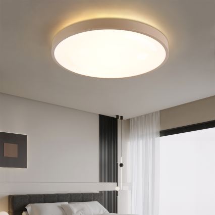 Brilagi - диммируемый светодиодный потолочный светильник GLASS POOL DOUBLE LED/80W/230V 3000-6000K 60 cm бежевый + пульт дистанционного управления