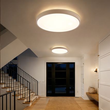 Brilagi - диммируемый светодиодный потолочный светильник GLASS POOL DOUBLE LED/80W/230V 3000-6000K 60 cm бежевый + пульт дистанционного управления