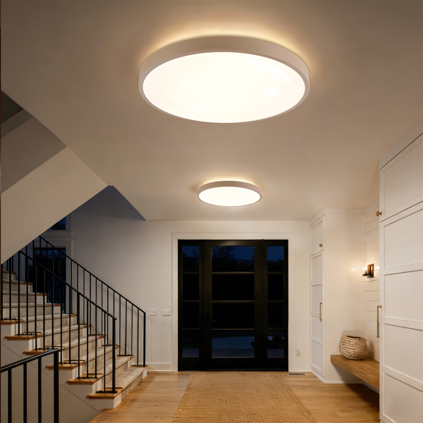 Brilagi - диммируемый светодиодный потолочный светильник GLASS POOL DOUBLE LED/80W/230V 3000-6000K 60 cm бежевый + пульт дистанционного управления