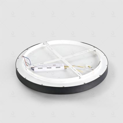 Brilagi - Диммируемый LED потолочный светильник GLASS POOL DOUBLE LED/80W/230V 3000-6000K 60 cm чёрный + дистанционное управление