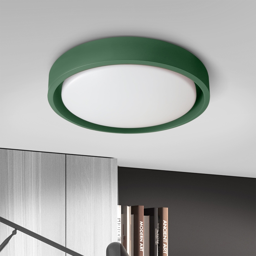 Brilagi - Диммируемый светодиодный потолочный светильник MATTEO LED/48W/230V 3000-6500K, диаметр 41 cm, зелёный + пульт дистанционного управления