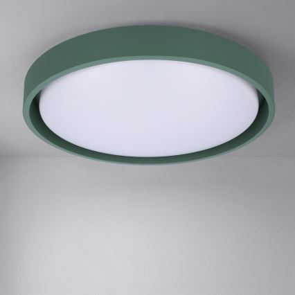 Brilagi - Диммируемый светодиодный потолочный светильник MATTEO LED/48W/230V 3000-6500K, диаметр 41 cm, зелёный + пульт дистанционного управления