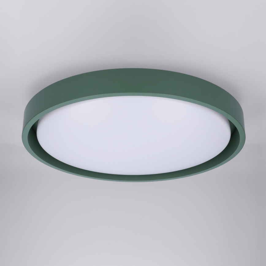 Brilagi - Диммируемый светодиодный потолочный светильник MATTEO LED/48W/230V 3000-6500K, диаметр 41 cm, зелёный + пульт дистанционного управления