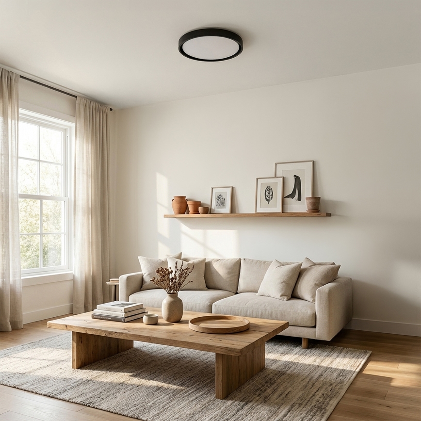 Brilagi - диммируемый потолочный светильник MATTEO LED/48W/230V 3000-6500K, Ø 41 cm, черный + пульт дистанционного управления