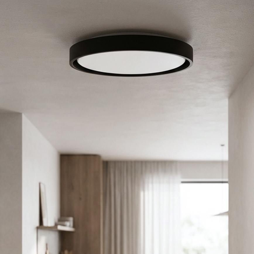 Brilagi - диммируемый потолочный светильник MATTEO LED/48W/230V 3000-6500K, Ø 41 cm, черный + пульт дистанционного управления
