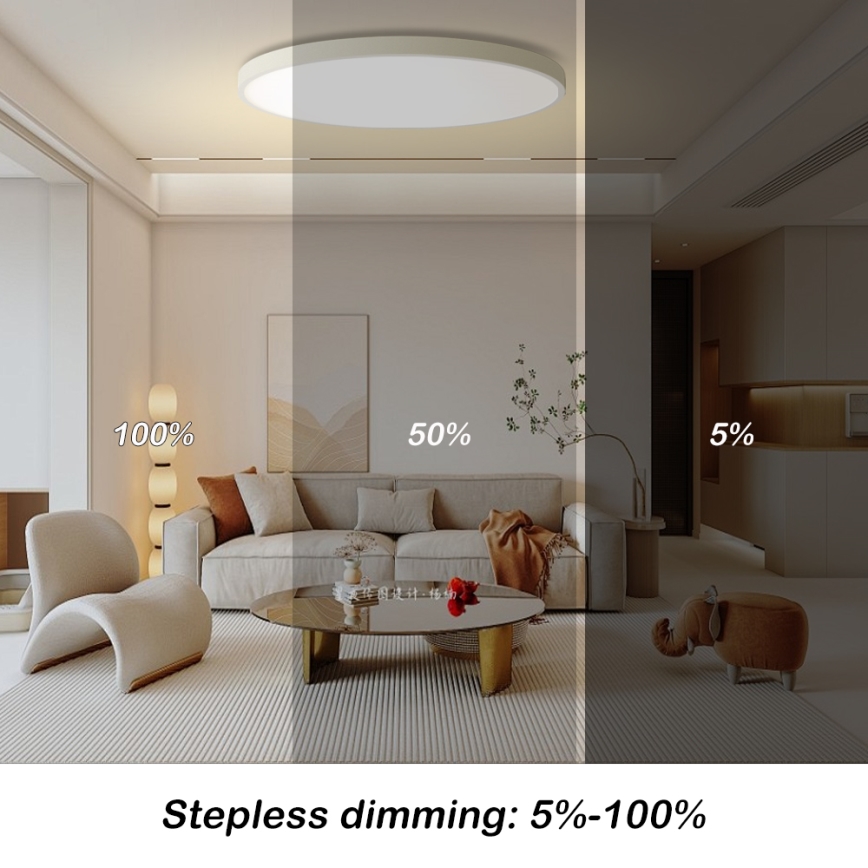 Brilagi - Диммируемый потолочный светодиодный светильник POOL SMART LED/128 Вт/230 В 3000-6000 К диаметр 100 см Wi-Fi Tuya белый + пульт дистанционного управления