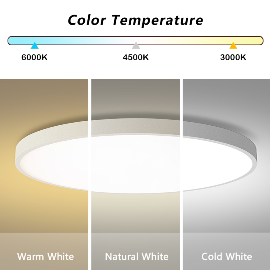 Brilagi - Диммируемый потолочный светодиодный светильник POOL SMART LED/128 Вт/230 В 3000-6000 К диаметр 100 см Wi-Fi Tuya белый + пульт дистанционного управления