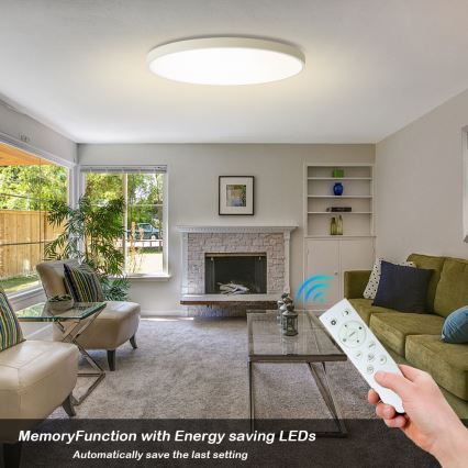Brilagi - Диммируемый потолочный светодиодный светильник POOL SMART LED/128 Вт/230 В 3000-6000 К диаметр 100 см Wi-Fi Tuya белый + пульт дистанционного управления