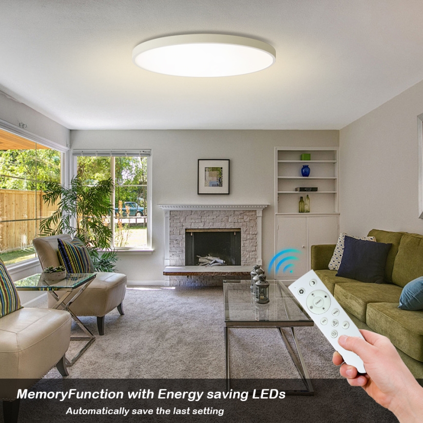 Brilagi - Диммируемый потолочный светодиодный светильник POOL SMART LED/128 Вт/230 В 3000-6000 К диаметр 100 см Wi-Fi Tuya белый + пульт дистанционного управления