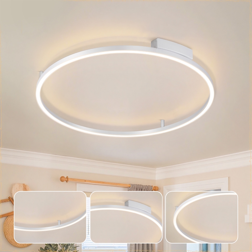Brilagi - Диммируемый потолочный светильник PORTOFINO LED/60W/230V 3000-6000K диаметр 80 см серебристый + пульт ДУ