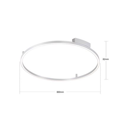 Brilagi - Диммируемый потолочный светильник PORTOFINO LED/60W/230V 3000-6000K диаметр 80 см серебристый + пульт ДУ