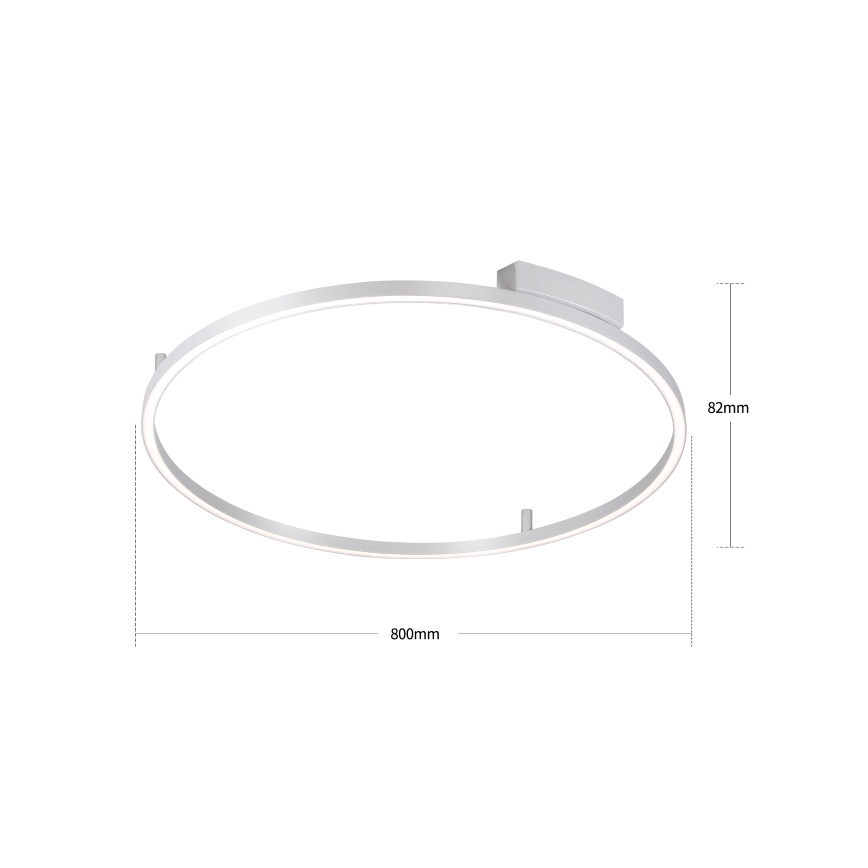 Brilagi - Диммируемый потолочный светильник PORTOFINO LED/60W/230V 3000-6000K диаметр 80 см серебристый + пульт ДУ