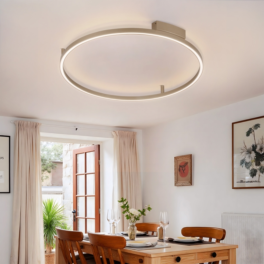 BRILAGI - диммируемый потолочный светильник PORTOFINO, LED/60 Вт/230 В, 3000–6000 К, диаметр 80 см, бежевый + пульт дистанционного управления