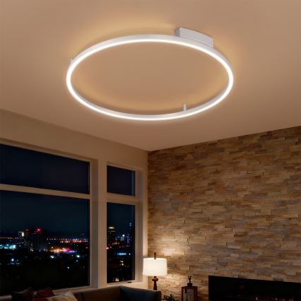 Brilagi - Диммируемый потолочный светильник PORTOFINO LED/60W/230V 3000-6000K диам. 80 см серебристый + пульт дистанционного управления