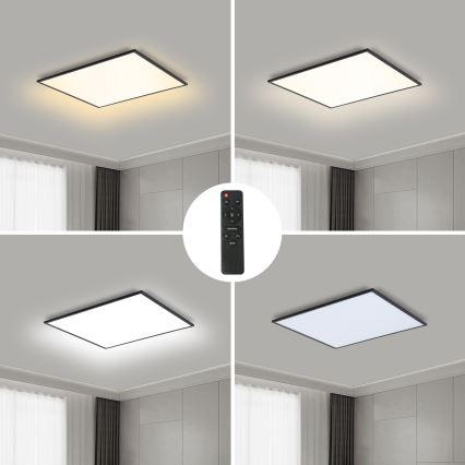 Brilagi - светодиодный диммируемый потолочный светильник SLIMFRAME LED/36W/230V 45×45 см 3000–6000K черный + пульт дистанционного управления