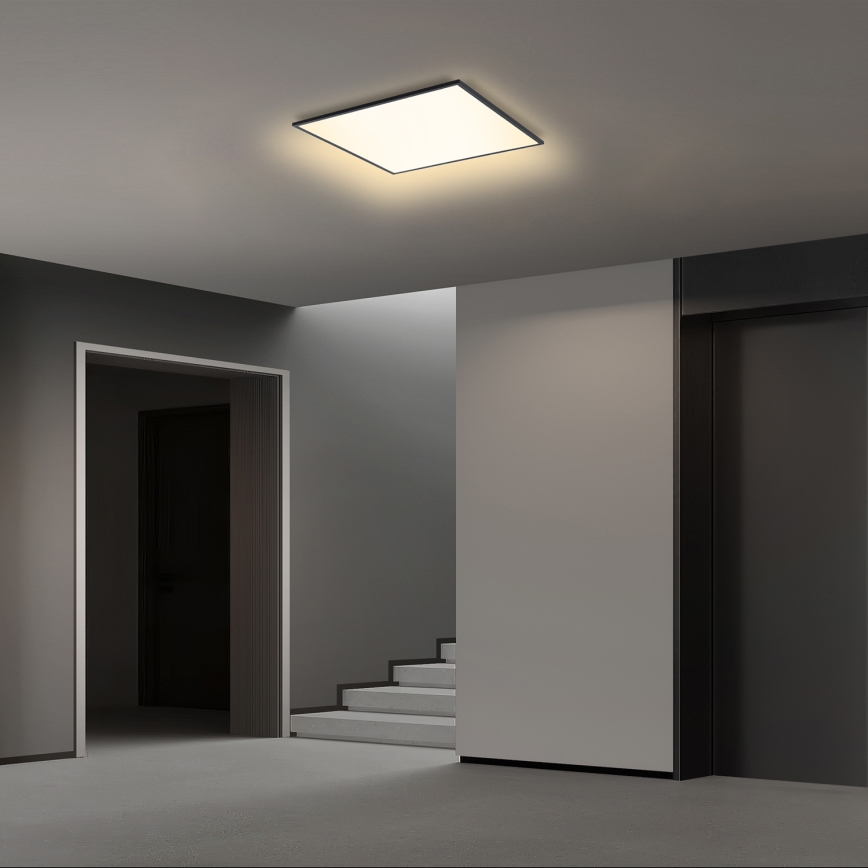 Brilagi - светодиодный диммируемый потолочный светильник SLIMFRAME LED/36W/230V 45×45 см 3000–6000K черный + пульт дистанционного управления