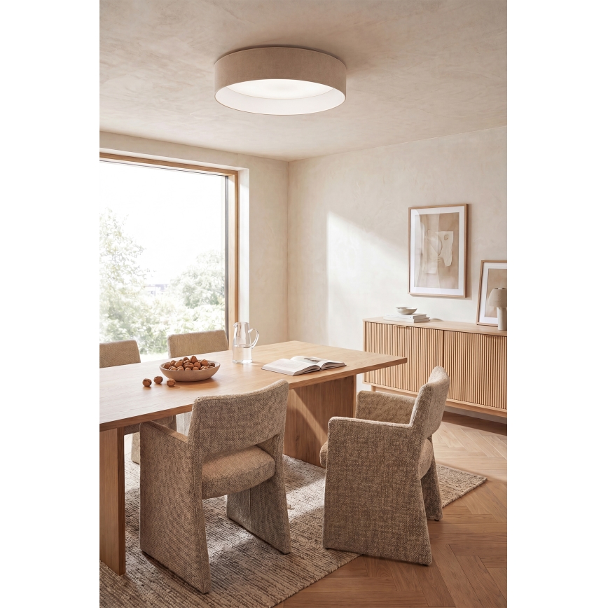Brilagi - диммируемый потолочный светильник VELVET SMARTIX LED/36 Вт/230 В 3000–6000 К, диаметр 55 см, кремовый, Wi‑Fi Tuya Beacon + пульт дистанционного управления