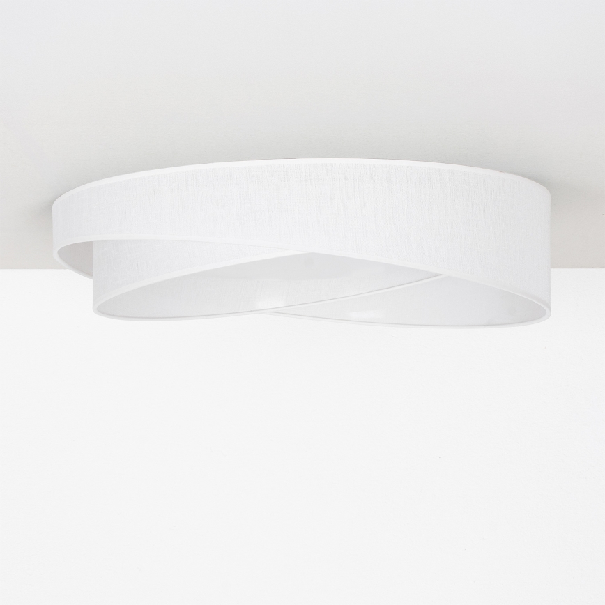 BRILAGI - Диммируемый потолочный светильник VELVET TWIST LED/36W/230V 3000-6000K диаметр 65 см Wi-Fi Tuya Beacon белый + пульт дистанционного управления