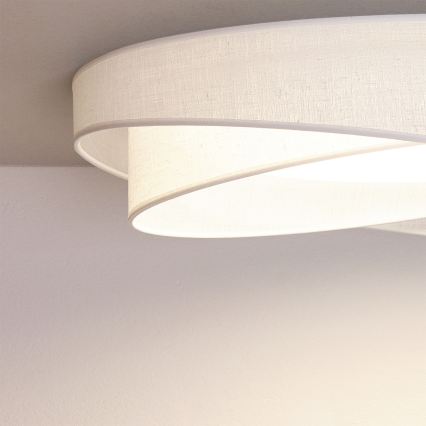 BRILAGI - Диммируемый потолочный светильник VELVET TWIST LED/36W/230V 3000-6000K диаметр 65 см Wi-Fi Tuya Beacon белый + пульт дистанционного управления