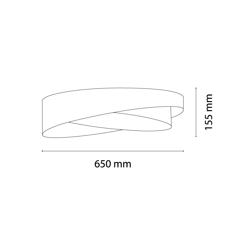 BRILAGI - LED Диммируемый потолочный светильник VELVET TWIST LED/36W/230V 3000-6000K Ø 65 см Wi-Fi Tuya Beacon бежевый + пульт дистанционного управления