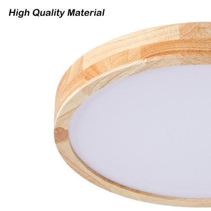 BRILAGI - LED диммируемый потолочный светильник WOODLINE, 48 Вт / 230 В, 3000–6000 К, дуб, Ø 40 см + пульт дистанционного управления