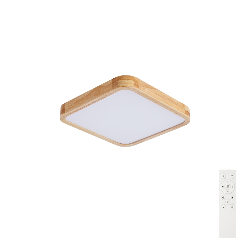 BRILAGI - Светодиодный диммируемый потолочный светильник WOODLINE SQUARE LED/48W/230V 3000-6000K дуб 40x40 cm + пульт дистанционного управления
