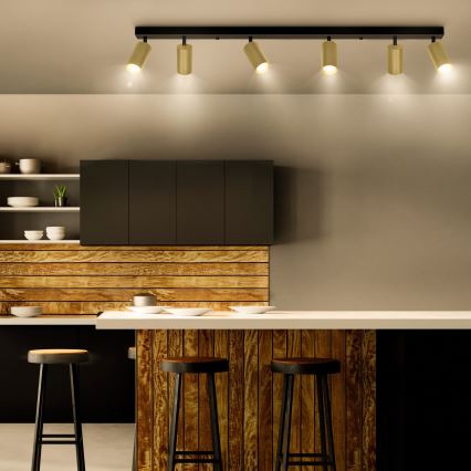 Brilagi - LED RGBW диммируемый точечный светильник SELE GOLDEN 6xGU10/6,5 Вт/230 В 2700–6500 К чёрный/золотой