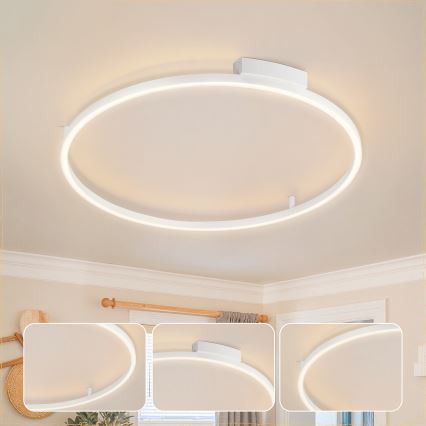 Brilagi - диммируемый светодиодный потолочный светильник PORTOFINO LED/60W/230V 3000–6000K Ø 80 см белый + пульт дистанционного управления