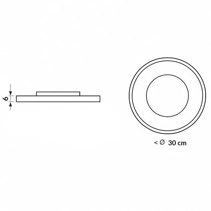 Brilagi - диммируемый светодиодный потолочный светильник TRIVARO LED/56W/230V 3000-6000K Ø 30 см + пульт дистанционного управления