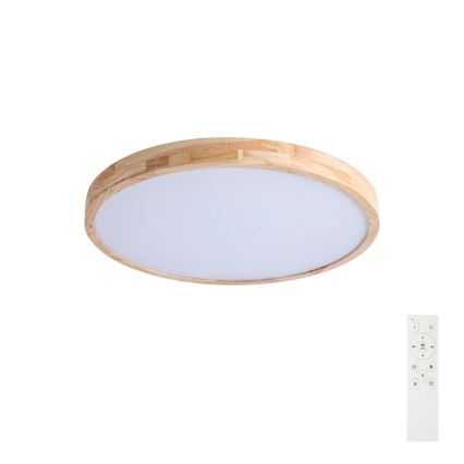 BRILAGI - Диммируемый потолочный светильник WOODLINE LED/72W/230V 3000-6000K, дуб, диаметр 60 см + дистанционный пульт