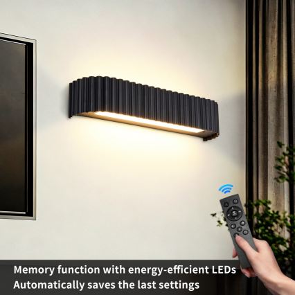 BRILAGI - Диммируемый настенный светильник FALCON MODERN LED/14W/230V 3000-6000K 40 cm черный + пульт дистанционного управления