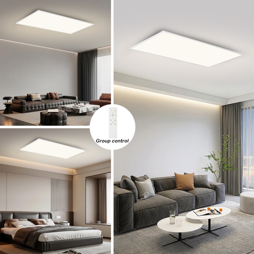 BRILAGI - диммируемый потолочный светильник SLIMFRAME LED/80 Вт/230 В 120x60 см 3000-6000K белый + пульт дистанционного управления
