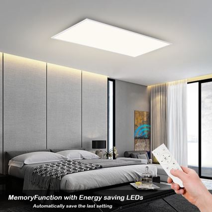 BRILAGI - диммируемый потолочный светильник SLIMFRAME LED/80 Вт/230 В 120x60 см 3000-6000K белый + пульт дистанционного управления