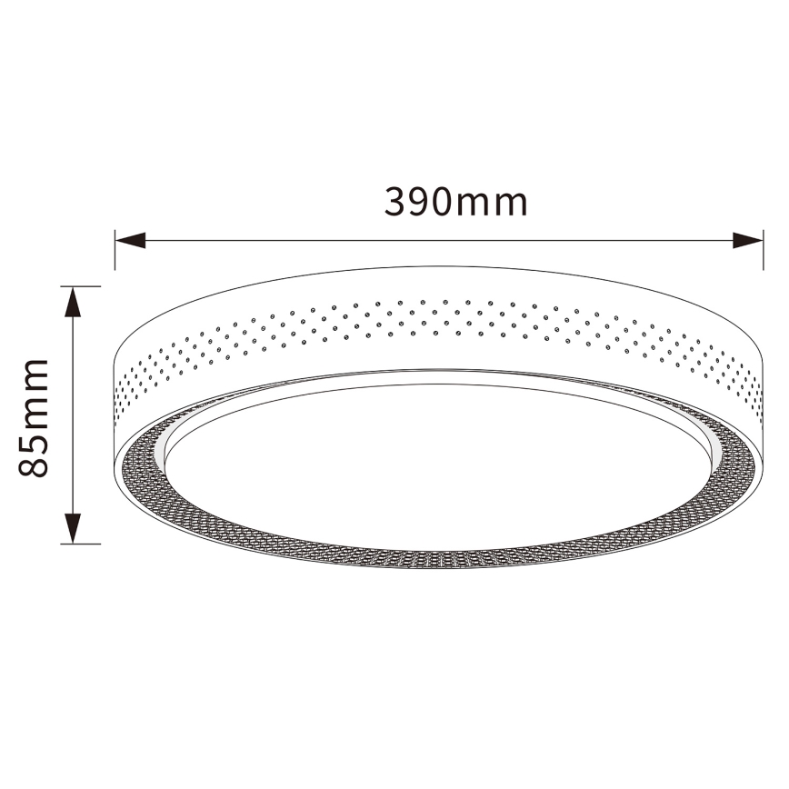 Brilagi - Диммируемый потолочный светильник COCI LED/48W/230V 3000-6500K Ø 39 см декор под дерево/чёрный + пульт ДУ