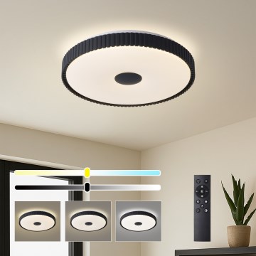 Brilagi - Диммируемый потолочный светильник CORVO LED/72W/230V 3000-6000K черный диам. 50 см + пульт дистанционного управления